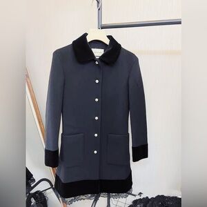 Authentic Gucci Women's Black Trench Coat with Lace Trim